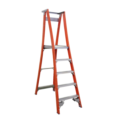 Pro Series Fibreglass Platform Ladders - 2.4m / 1.5m