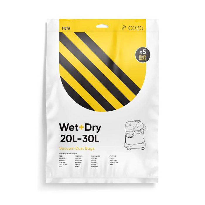 30L Wet And Dry Vacuum Bags - These Fit An Extensive Range Of Trade, Construction And Workshop Vacuums - Image 1