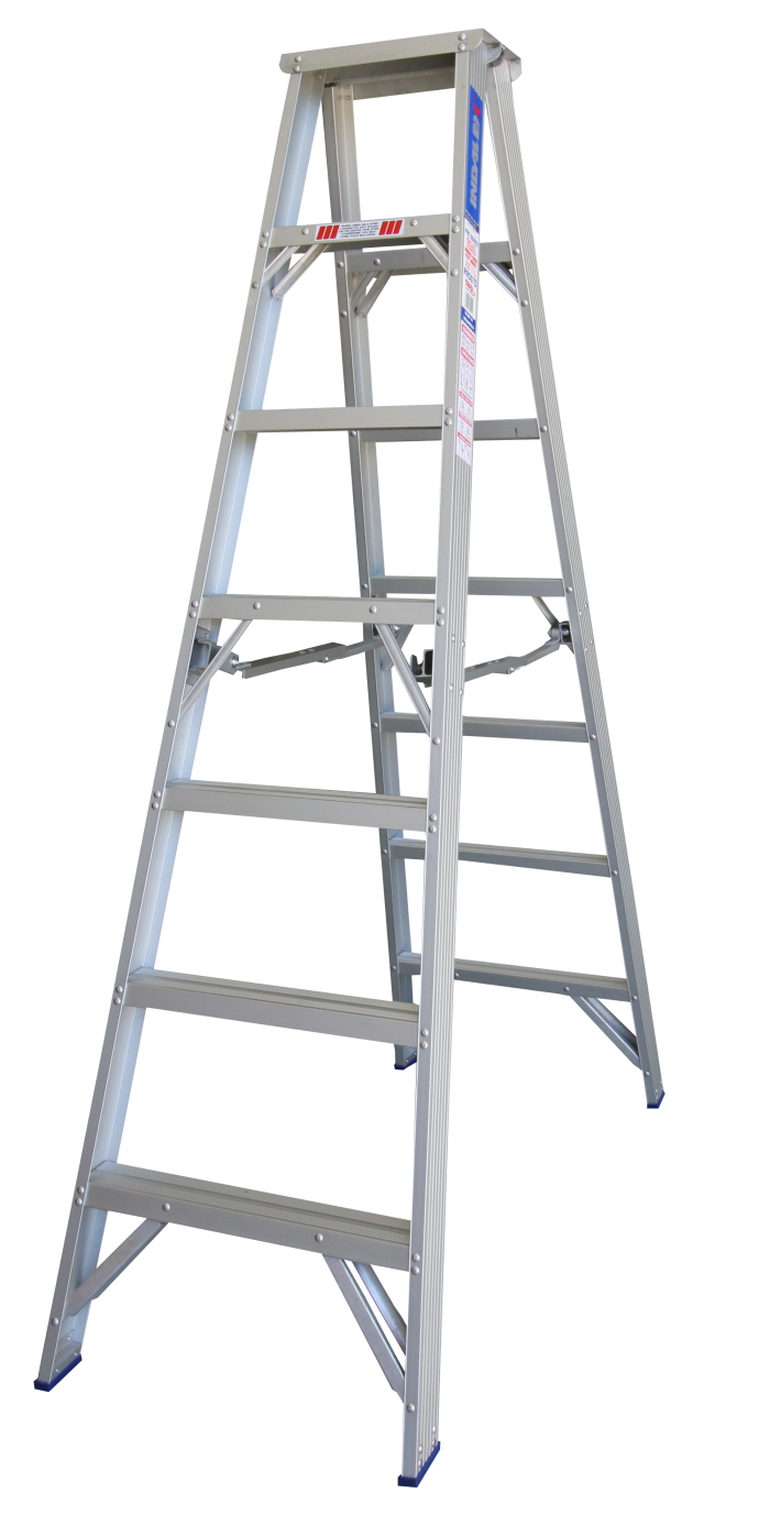 Pro-Series Double Sided Aluminium Step Ladders - 2.1m (7 Step) - Image 1