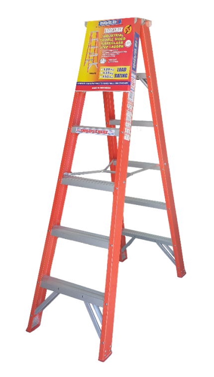 Tradesman Industrial Double Sided Fibreglass Step Ladder - 1.80M (6 Step)