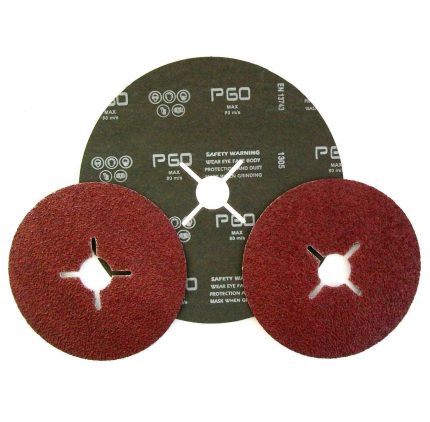 178mm Aluminium Oxide Fibre Discs, 25 Pack - 36 grit