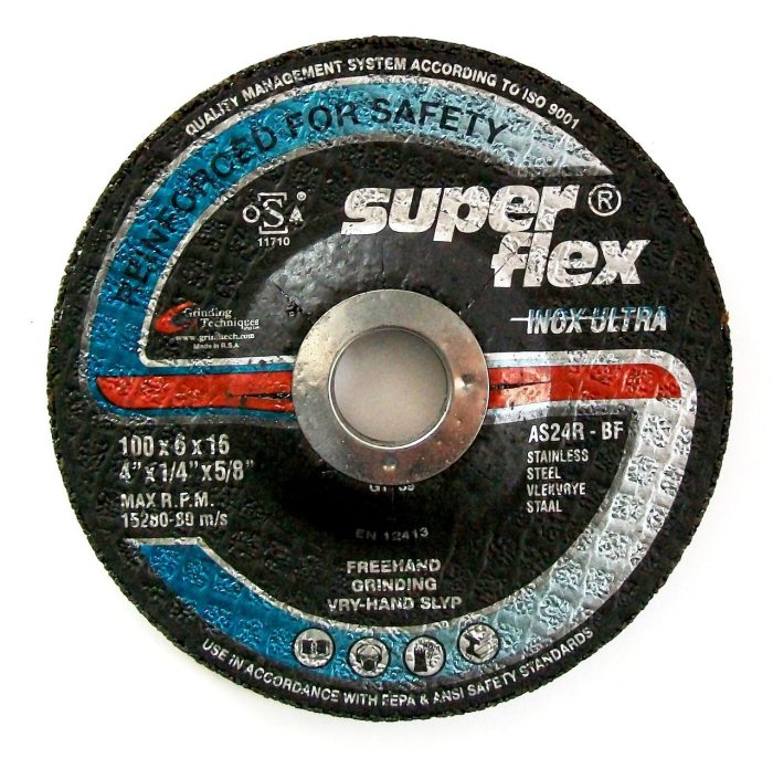 Super Flex Inox Grinding Wheels AS24R - 115 x 6 x 22 - Image 1