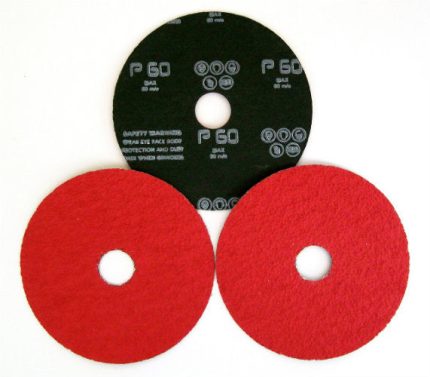 125mm Ceramic Grain European Fibre Discs - For Really Hard Metals