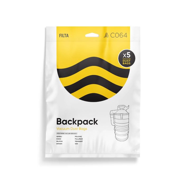 Back Pack Microfibre Vacuum Bags, 5 Pack - 3 Packs - Image 1
