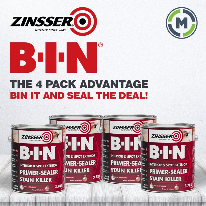 Zinsser BIN Sealer - Buy The Box 4 x 3.75L Tins - Image 1