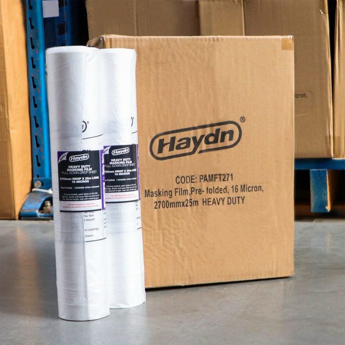 2700mm x 25m Buy A Box 12 Rolls Haydn Heavy Duty Masking Film - Image 1
