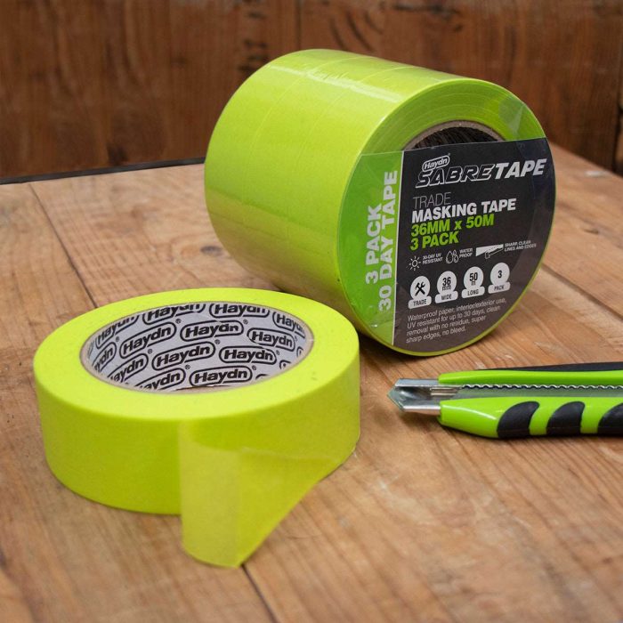 30 Day Sabre Masking Tape 36mm x 50m - 3 Pack - Image 1