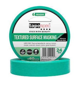 Tapespec Green Washi Masking Tape For Textured Surfaces And Hard To Stick Surfaces - 3 Size Options