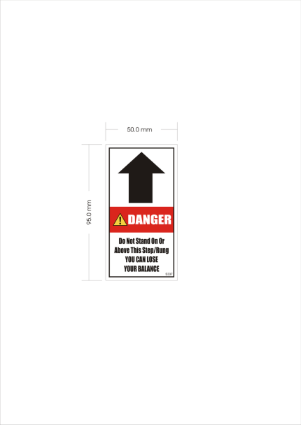 Indalex Ladders Replacement Labels And Stickers - Danger Extension Ladder Label