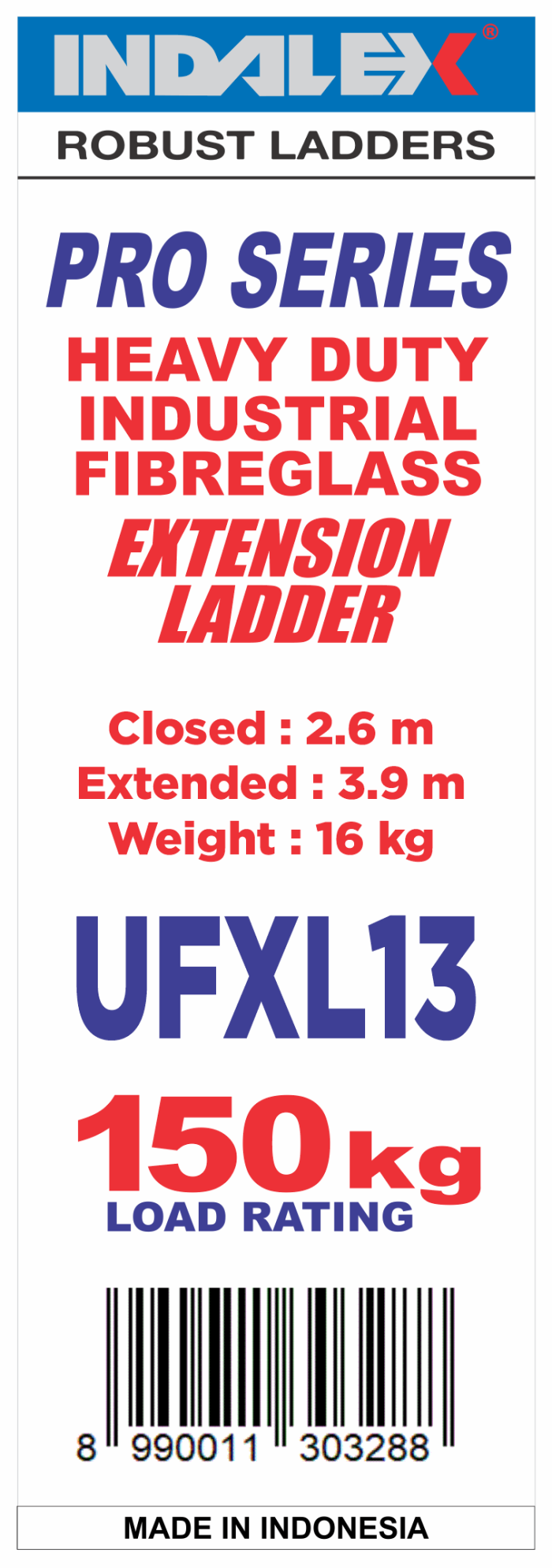 Indalex Ladders Replacement Labels And Stickers - Fiberglass Ladder Label - Image 1