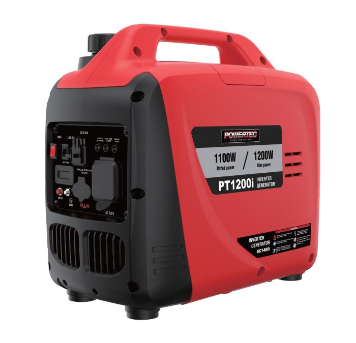 Powertec 1200W Silenced Inverter Generator - Ideal For Sensitive Electronics - Image 1