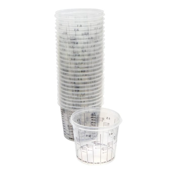 1300cc Disposable Graduated Mixing And Measuring Cups - 25 Pack - Image 1