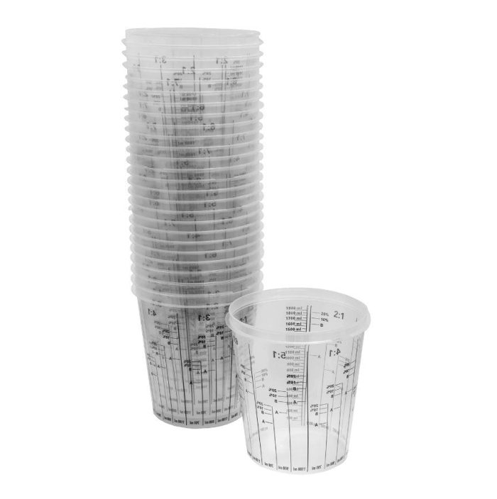 2200cc Disposable Graduated Mixing And Measuring Cups - 25 Pack - Image 1