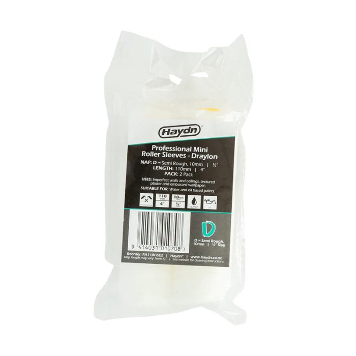 110mm x 10mm Draylon All Paints Mini Roller Sleeves - 10 Pack - Image 1