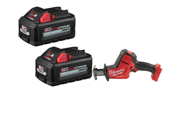 Milwaukee 2719-20BT6 M18 Hackzall w/ HIGH OUTPUT XC6.0 Battery - 2 PK - Image 1