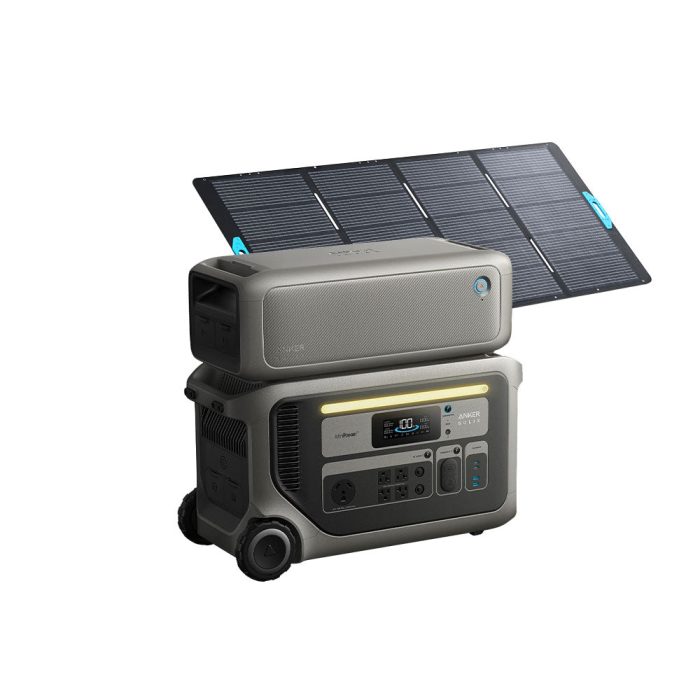Anker B178211F SOLIX F3000 3072Wh Power Station w/Expansion Battery, Solar Panel - Image 1