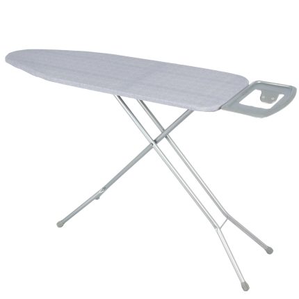 Giantex Full Size Ironing Board with Iron Rest, 57" x 15" Carbon Steel Iron Table with 7-Level Height & Heat Resistant Cover - Gray