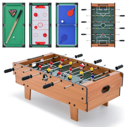 Giantex 4-in-1 Multi Game Table, Combo Foosball Game Table Top w/Billiards, Ping Pong, Push Hockey for Home, Game Room