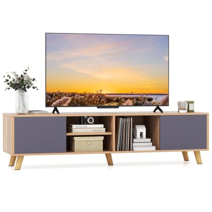 Giantex TV Stand for TVs up to 65 Inch, Entertainment Center with 2 Side Cabinets