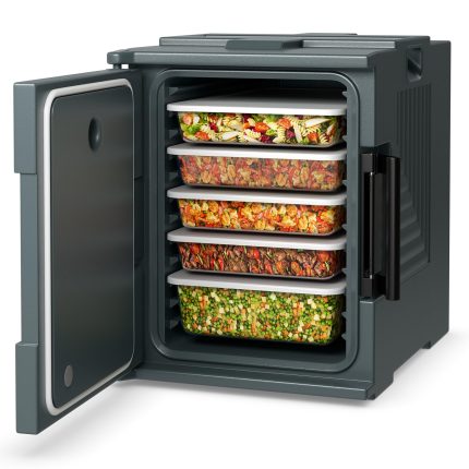 Giantex Hot Box Food Warmer - 95 Quart Front Loading Insulated Food Pan Carrier, for 6 Full Size Pans