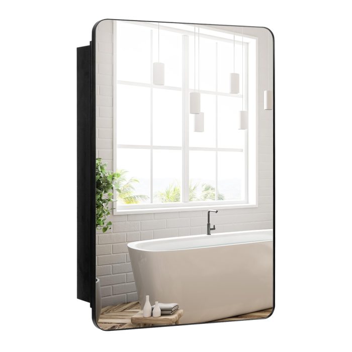 Giantex Medicine Cabinet Mirror, 20x30” Bathroom Cabinet with Beveled Mirror - Image 1