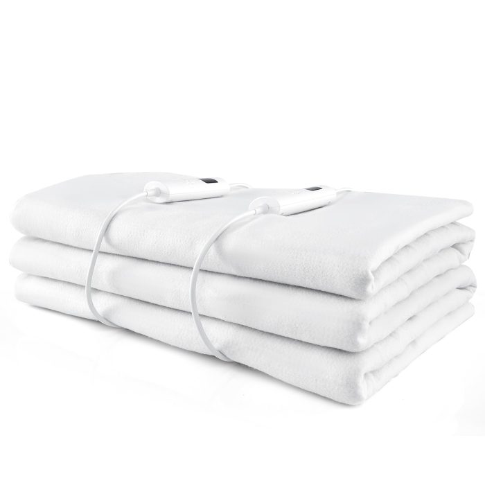 Giantex Heated Mattress Pad, Machine Washable Bed Warmer with Dual Controller - Queen - Image 1