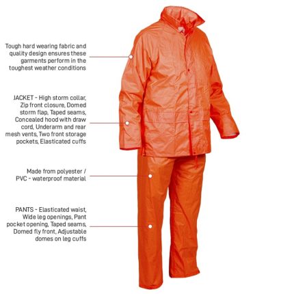 Good2Glow Neon Jacket and Pant Rainsuits - 2XL