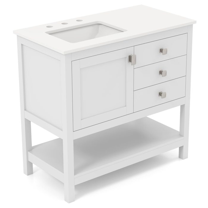 Giantex Bathroom Vanity with Ceramic Sink - Image 1