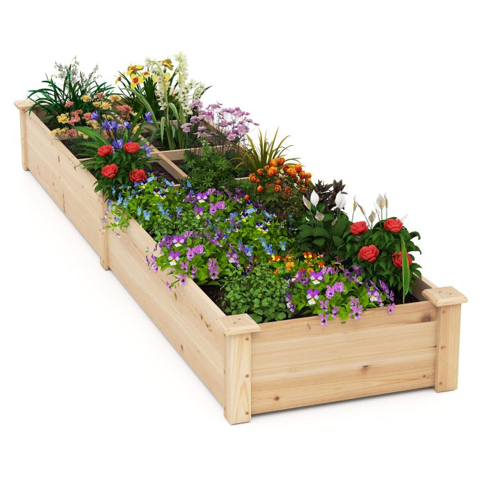 Giantex Wooden Raised Garden Bed - Image 1