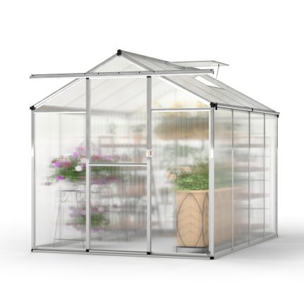 Giantex Outdoor Large Walk-in Green House w/ Rain Gutter - 6x6x6.5ft