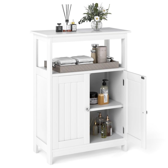 Giantex Bathroom Storage Cabinet - White - Image 1