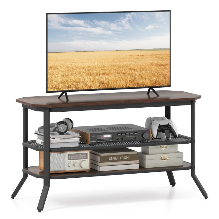 Giantex TV Stand 3 Tier Industrial Entertainment Center - Image 1