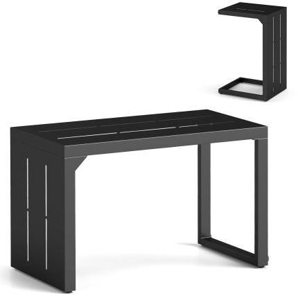 Giantex C-Shaped End Table with Adjustable Foot Pads - 1