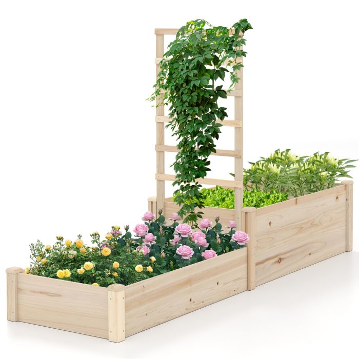 Giantex Wooden Raised Garden Bed - Image 1