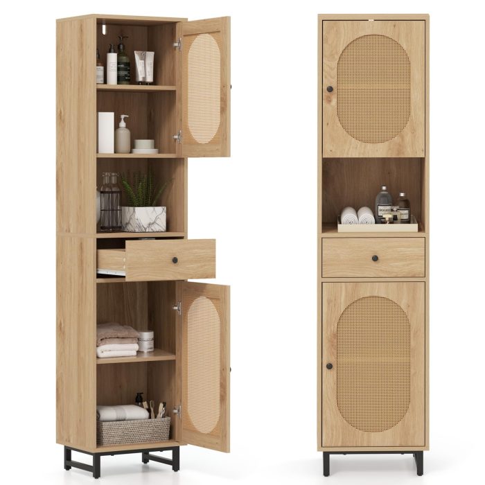 Giantex 67" Tall Bathroom Cabinet - Image 1