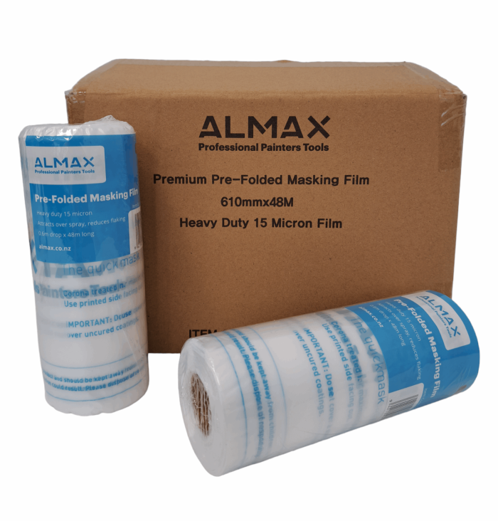 610mm X 48m Buy A Box - 12 Rolls Almax Premium Masking Film Rolls - Image 1