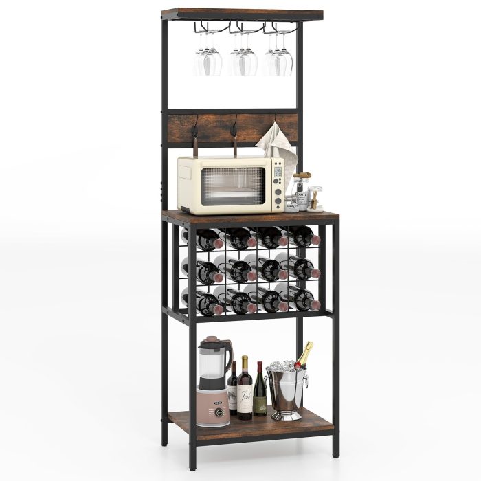 Giantex Tall Wine Rack Freestanding Floor - Image 1