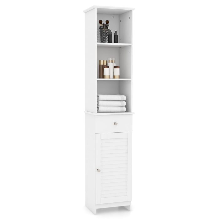 Giantex Narrow Floor Storage Cabinet with Adjustable Shelves - Image 1