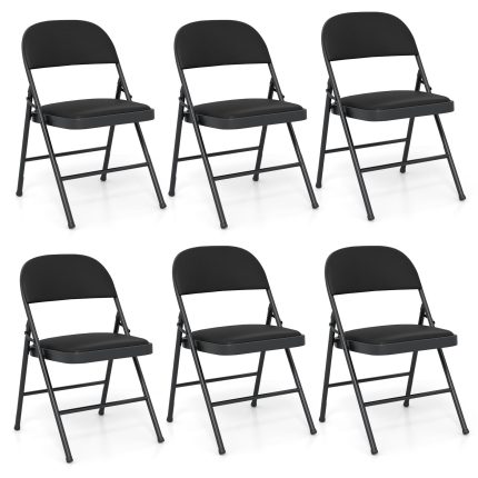 Giantex Portable Party Chairs with Metal Frame - 6
