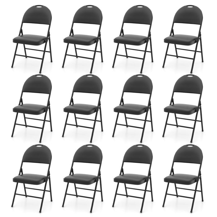 Giantex Party Chairs with Metal Frame for Indoor Outdoor - 12 - Image 1