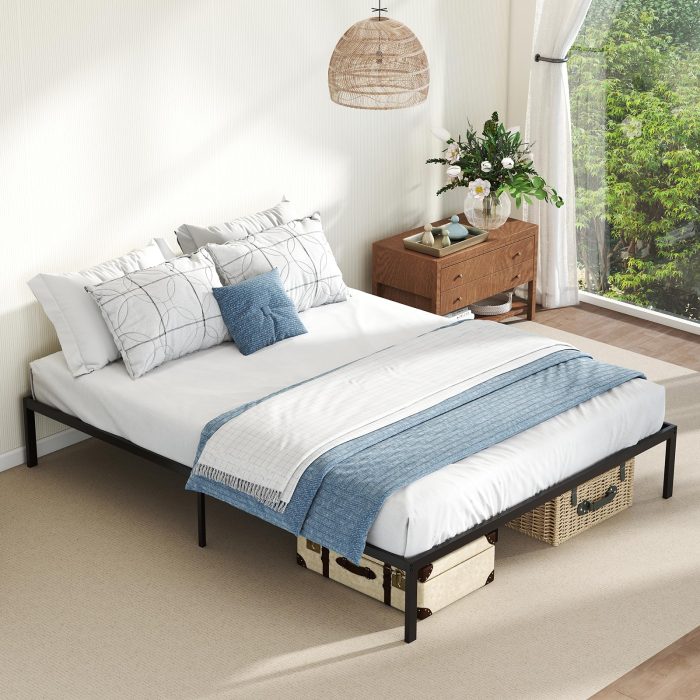 Giantex 12 Inch Metal Platform Bed Frame with Steel Slats Support - Queen - Image 1