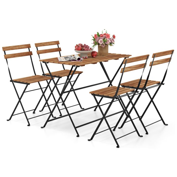 Giantex 5 Piece Outdoor Dining Table Set for 4 - Image 1