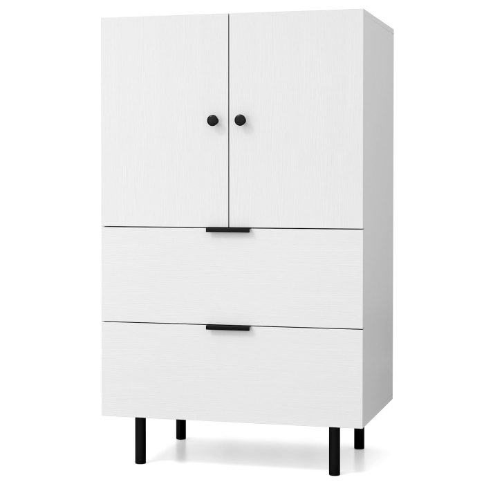 Giantex 2-Door Narrow Storage Sideboard Buffet Cabinet with Drawers - Image 1