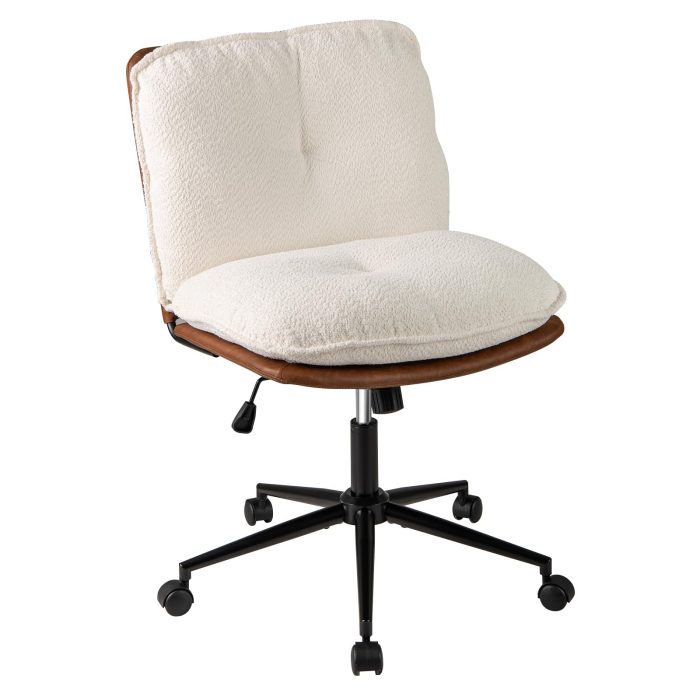 Giantex Faux Fur Desk Chair with Rocking Backrest & Thick Padded Cushion - Image 1