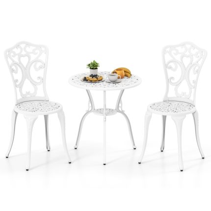 Giantex 3 Piece Bistro Set for Balcony Backyard Garden Poolside
