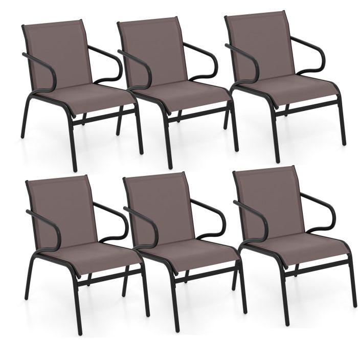 Giantex Outdoor Chairs Set of 2/4/6 All Weather Patio Chairs - 3 - Image 1