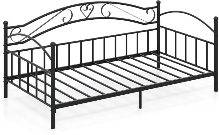 Giantex Modern Sofa Day Bed with Stylish Headboard & 12 Metal Slats Support - Image 1