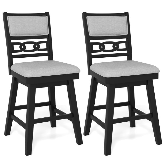 Giantex 25" Bar Stools Set of 2/4 Modern Counter Height Tall Chairs - 1 - Image 1