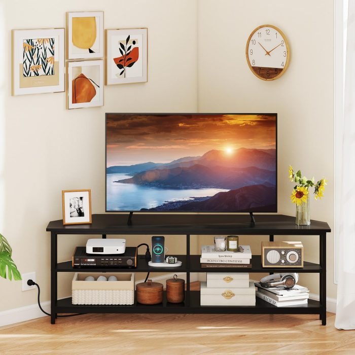 Giantex Corner TV Stand for 65 Inch TV - Image 1