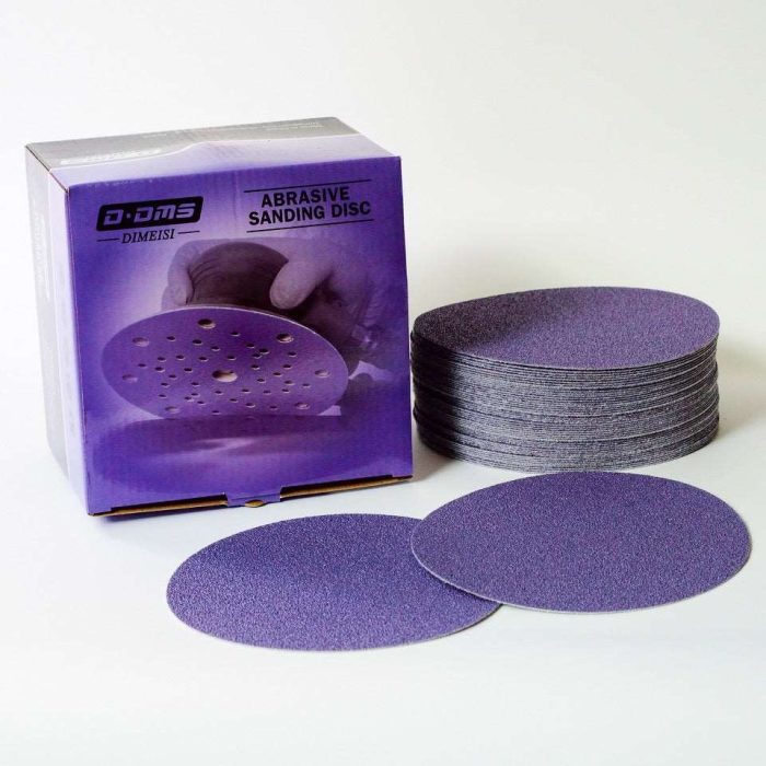 150mm No-Hole Ceramic Grain Film Backed Sanding Discs 100 Pack - P80 - Image 1